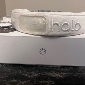Halo White Dog Collar